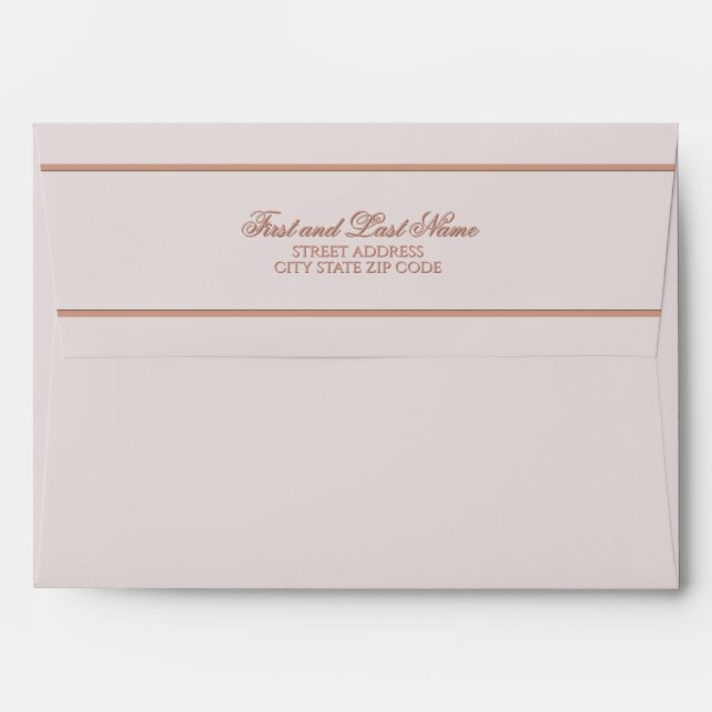 Holly & Ivy Minimalist Blush Christmas Envelope (Back (Top Flap))