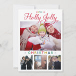 Holly Jolly Christmas Card<br><div class="desc">Show off your family with this christmas card</div>