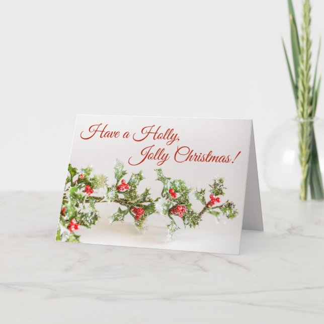 Holly, Jolly Christmas Card (Front)