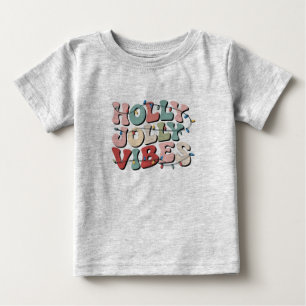 Holly Jolly Christmas Gift Family Xmas Holiday Baby T-Shirt