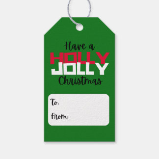 Holly Jolly Christmas Gift Tag