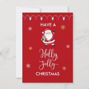 Holly Jolly Christmas Holiday Card