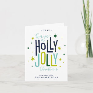 Holly Jolly Christmas Holiday Card