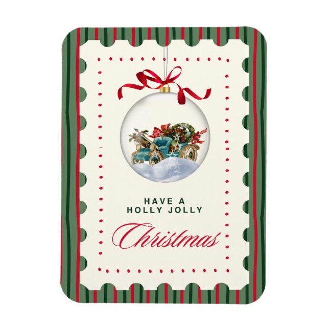  Holly Jolly Christmas Magnet   (Vertical)