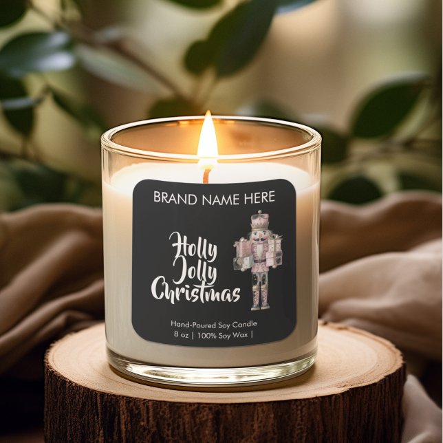 Holly Jolly Christmas | Modern Candle Labels (Creator Uploaded)
