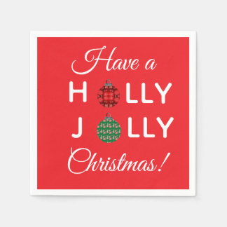 Holly Jolly Christmas napkin