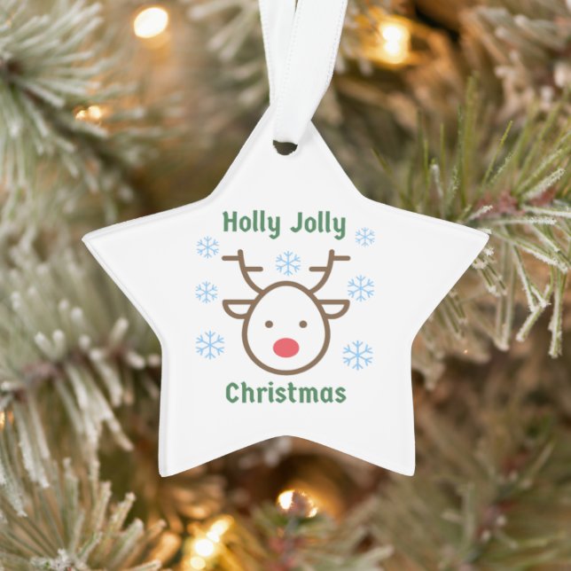 Holly Jolly Christmas Ornament (Tree)