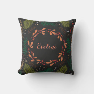 Holly Jolly Christmas Throw Pillow