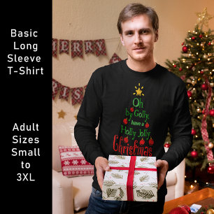 Holly Jolly Christmas Typography Classic Song, ZSG T-Shirt