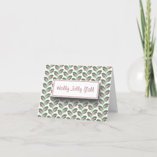 Holly Jolly Christmas Y'all - Foliage - Greenery - Holiday Card