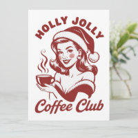 Holly Jolly Coffee Club Snarky Christmas Sarcastic