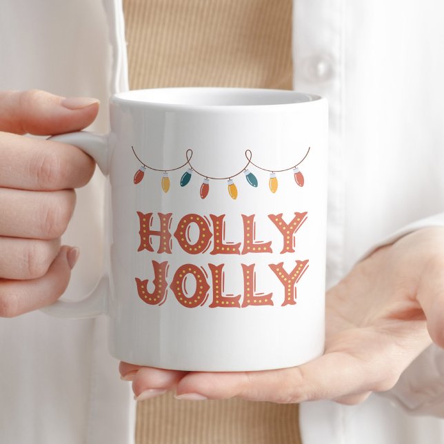 Holly Jolly Coffee Tea Christmas Winter Xmas Coffee Mug (Creator Uploaded)