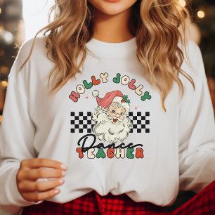 Holly Jolly Dance Teacher Christmas Retro Sweatshirt