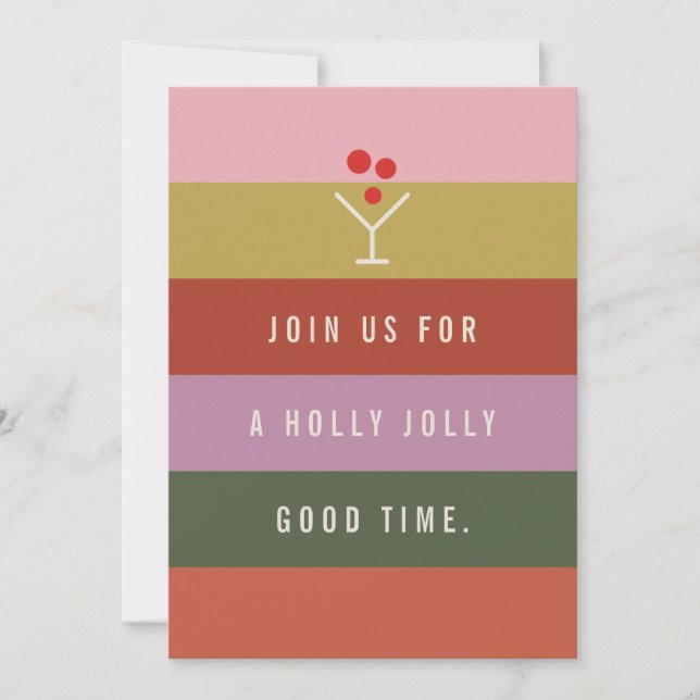 Holly Jolly Good Time party invitation (Devant)