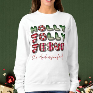 Holly Jolly Jesus 3D optic bold candy balloon Sweatshirt