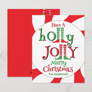 Holly Jolly Merry Christmas! Holiday Card