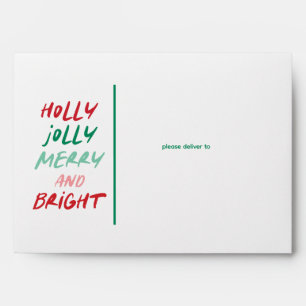 Holly Jolly Merry et Bright Enveloppe Modèle