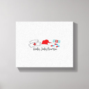 Holly Jolly Nurse, Halloween Classic T-Shirt Canvas Print