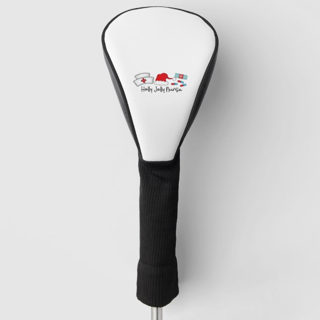 Holly Jolly Nurse, Halloween Classic T-Shirt Golf Head Cover (Front)