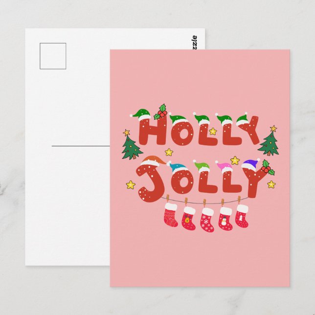 Holly Jolly Postcard (Front/Back)