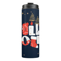 Holly Jolly Red White Gold Christmas Winter