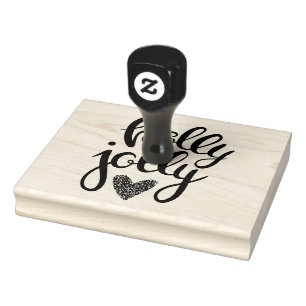 Holly Jolly Rubber Stamp