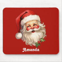 Holly Jolly Santa Claus Retro Christmas
