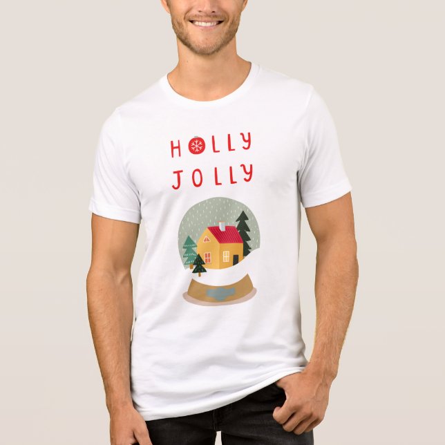 Holly Jolly Snow Globe - A Cozy Holiday Delight Tri-Blend Shirt (Front)