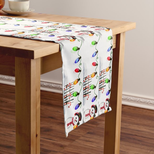Holly Jolly Snowman Medium Table Runner (In Situ)