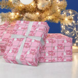 Holly Jolly Snowman Pink Christmas Wrapping Paper<br><div class="desc">Holly Jolly Snowman Pink Christmas Wrapping Paper</div>