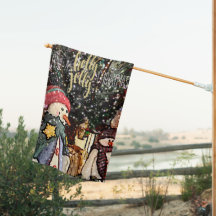 Holly Jolly Weatherproof House Flag