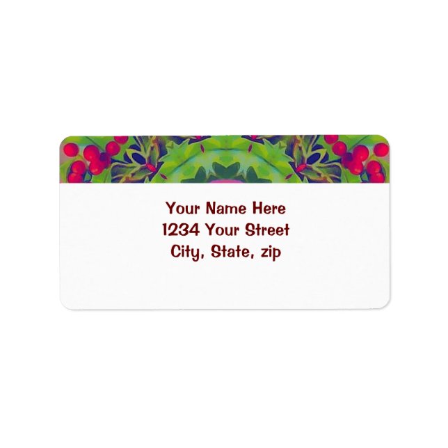 Holly Kaleidoscope Label (Front)