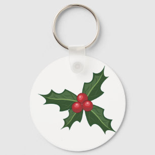Holly Keychain
