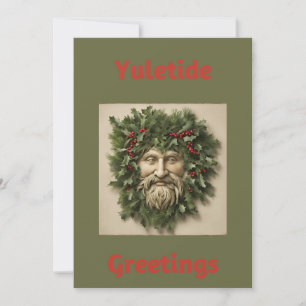 Holly King Blank Flat Holiday Card