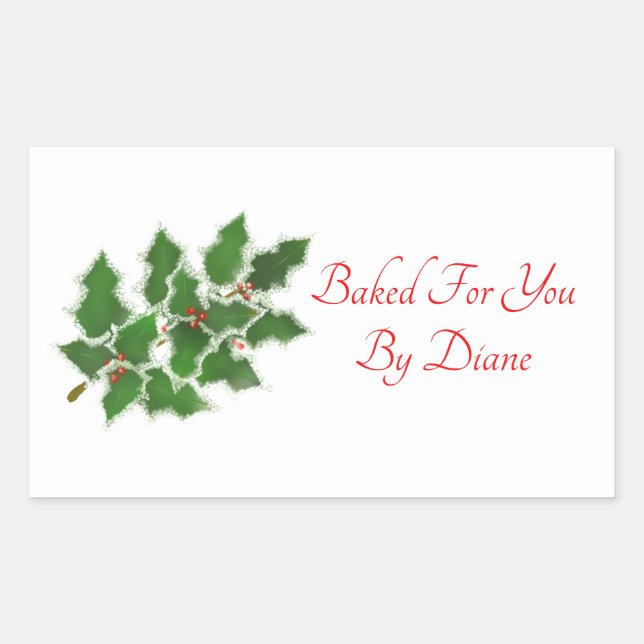 Holly Leaf Handmade-For-You Labels (Front)