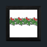 Holly Leaves, Holly berries, Christmas wreath  Gift Box<br><div class="desc">A festive and colourful holly sprig design to add some cheer to your winter season.</div>