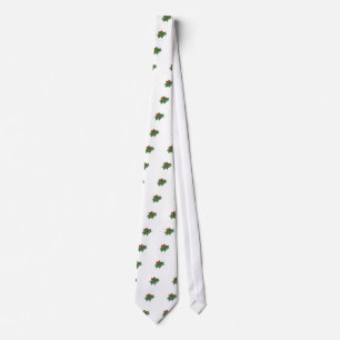 Holly Leaves, Holly berries, fun holiday botanical Tie