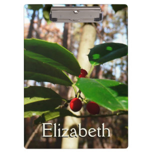 Holly Leaves I Holiday Botanical Clipboard
