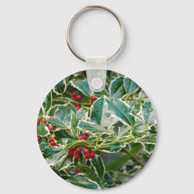 Holly Magnet Keychain (Front)