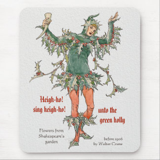 Holly man Walter Crane Flowers from Shakespeare Mouse Pad