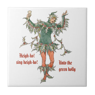 Holly man Walter Crane Flowers from Shakespeare Tile