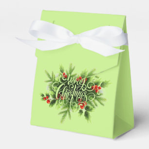 Holly Merry Christmas Favour Box