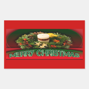 Holly n Christmas decorations modern Sticker