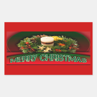 Holly n Christmas decorations modern Sticker