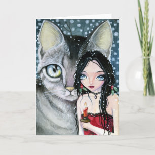 Holly Night - blank card