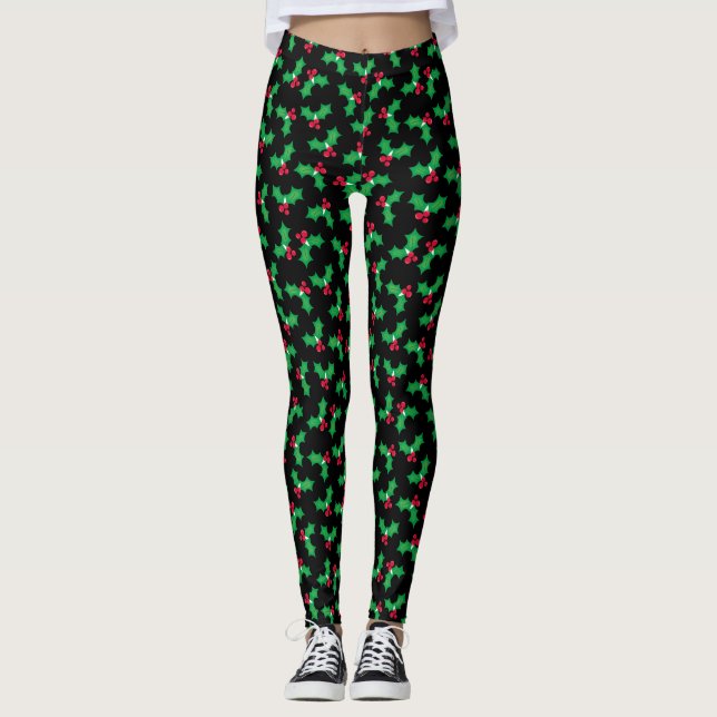 Holly On Black Leggings (Front)