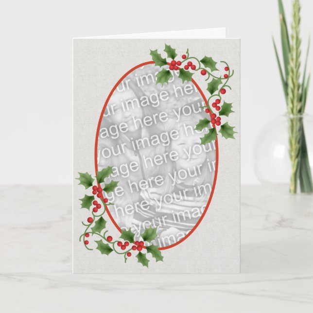 Holly Picture Frame Card (Front)