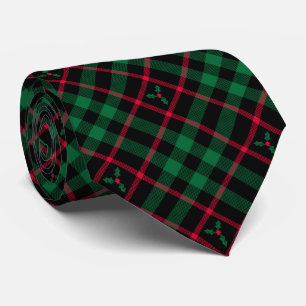 Holly Plaid l Christmas Pattern Tie