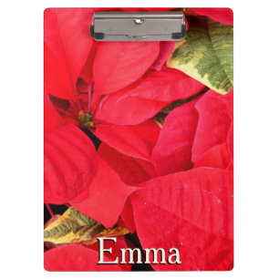 Holly Point Poinsettias Holiday Floral Clipboard