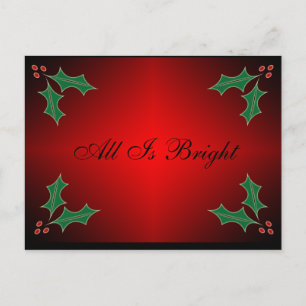 Holly Postcard